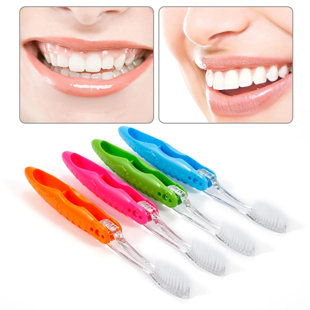 

Y&W&F 1pc Random Color Foldable Soft Toothbrush Tongue Scraper Travel Toothbrush Mini Portable Folding Toothbrush for Oral Care