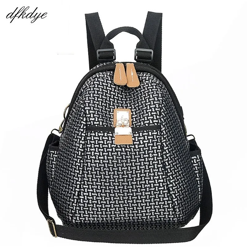 

Ladies School Backpack Party Student Pu Solid Lock Zipper Black Vintage Teenage Backpacks For Girls Back Pack Travel Bookbag