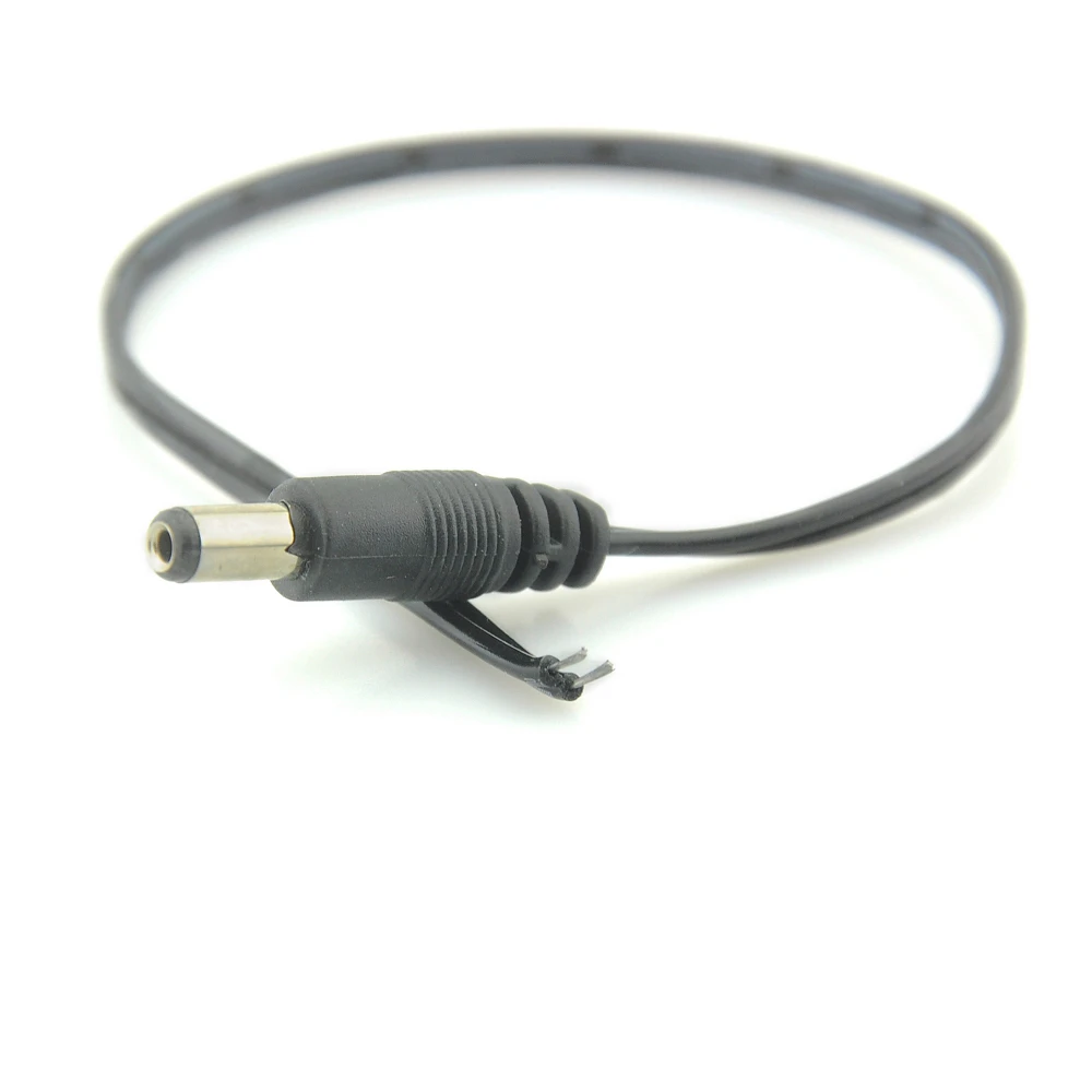 

DC Power Male Connector Tail 2.1*5.5mm Pigtail Cable Plug Adapter 12V/24V
