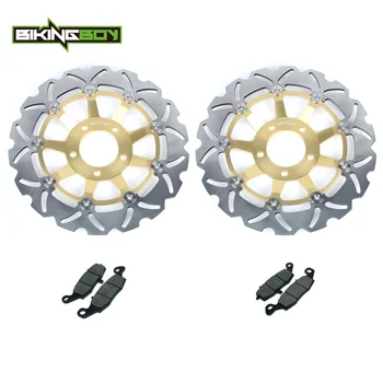 

BIKINGBOY Front Brake Discs Disks Rotors + Pads GSF 600 Bandit / S K1 K2 K3 K4 2000-2004 SV 650 S 99 00 01 02 GSX 750 F 98-02