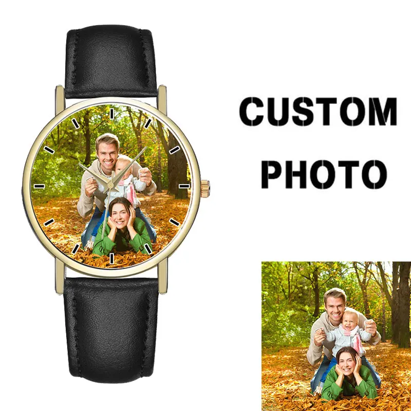 B-0000 на заказ часы для женщин и мужчин печать ваш рисунок часов пустые персонализированные часы DIY положить свой собственный фото/изображение/текст - Цвет: Custom Watch Face