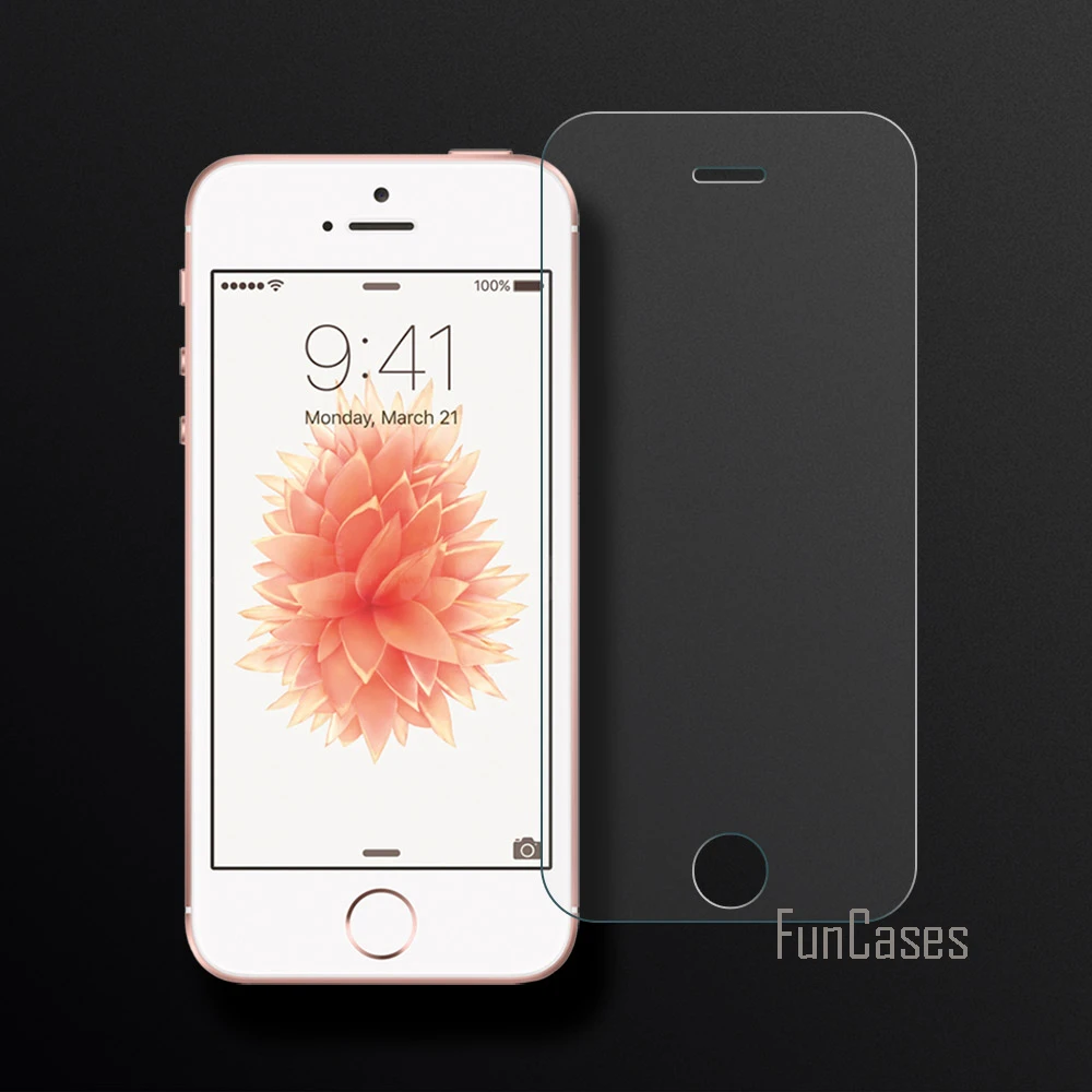 Закаленное стекло для iPhone 5 5S SE полноэкранная Защитная пленка Apple 2.5D изогнутый