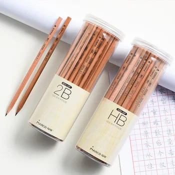 

Marco 30/50pcs Pencils Pupils Writing Drawing Lapices 2B HB Non-toxic Kawaii Kids Safe Pencil Hexagonal Pencils for School
