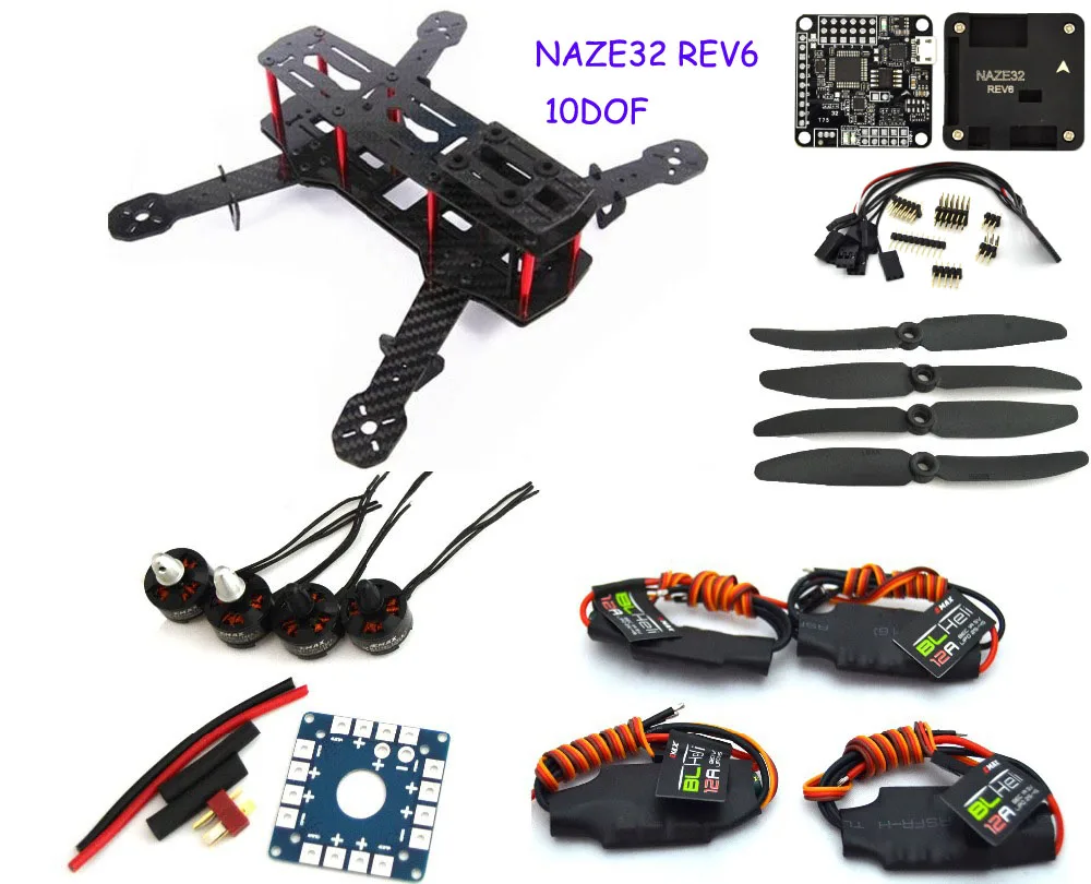 Радиоуправляемый самолет ZMR Carbon Fiber Mini Qav250 C250 Квадрокоптер Emax1806motor Andemax Bl12a Esc пульт