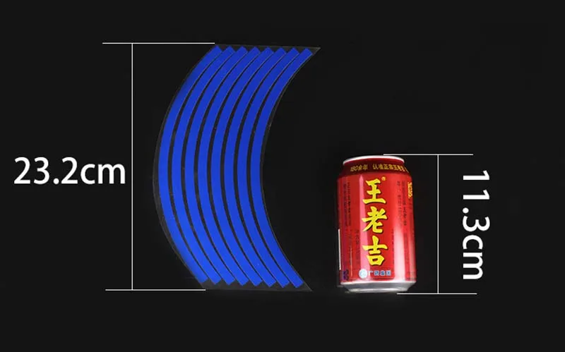 12 14 дюймов цветной, отражающий наклейки полосы обода колеса полоса Светоотражающие Предупреждение ющий обод декор для автомобиля мотоцикла