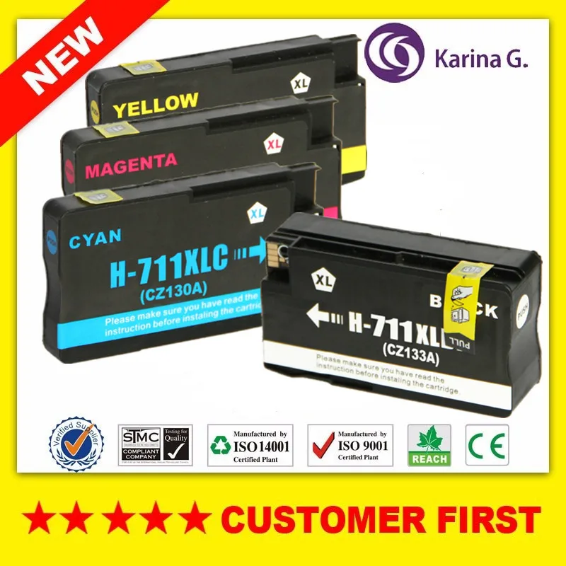 1 комплект совместимый картридж для hp 711 HP костюм Designjet T120 T520|ink cartridge|compatible ink