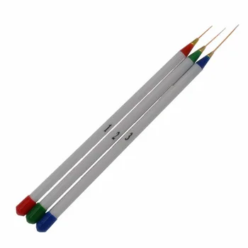 YZWLE 3pcs Nail Art Design DIY Drawing Painting Striping Nail Gel Pen Nail Art Brushes Set Dotting Tools Hot Worldwide