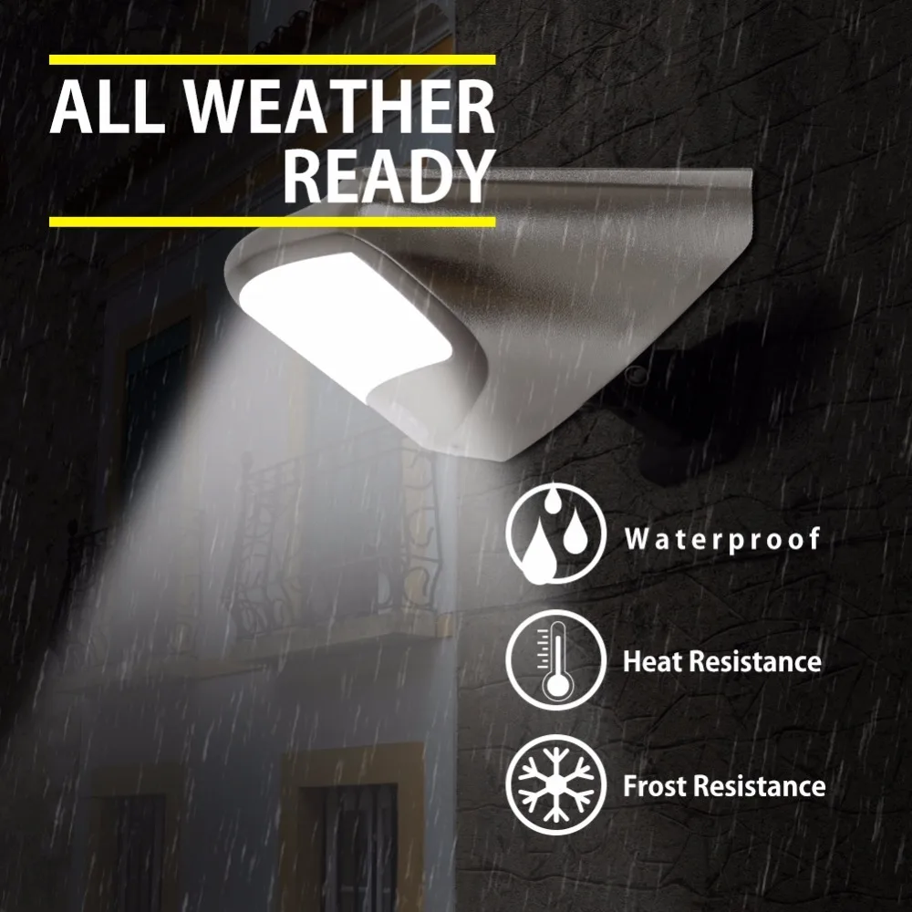 Lâmpada de Parede para Pátio Luz do Sensor de Movimento de Dbf Luz de Segurança sem Fio Impermeável Solar Powered Flood Light 600lm 4 Modo Quintal 36led 8 36led impermeável luz de segurança sem fio
