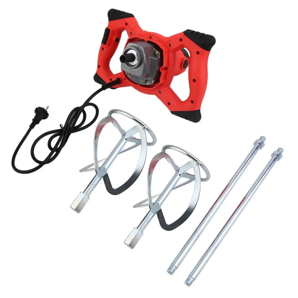 

Industrial Mixer Electrical Motor Stirrer 1800W EU Plug-X2 Rod Head Grade Cement Mixer Speed Regulating Machine Power Tool