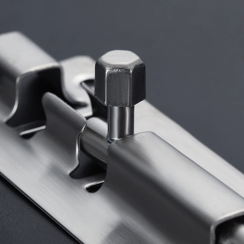 Door Latch 1Pc 3/4/5 Inch Long Silver/Black Stainless Steel Door Latch Sliding Lock Barrel Bolt Latch Hasp Stapler Gate Safety Lock