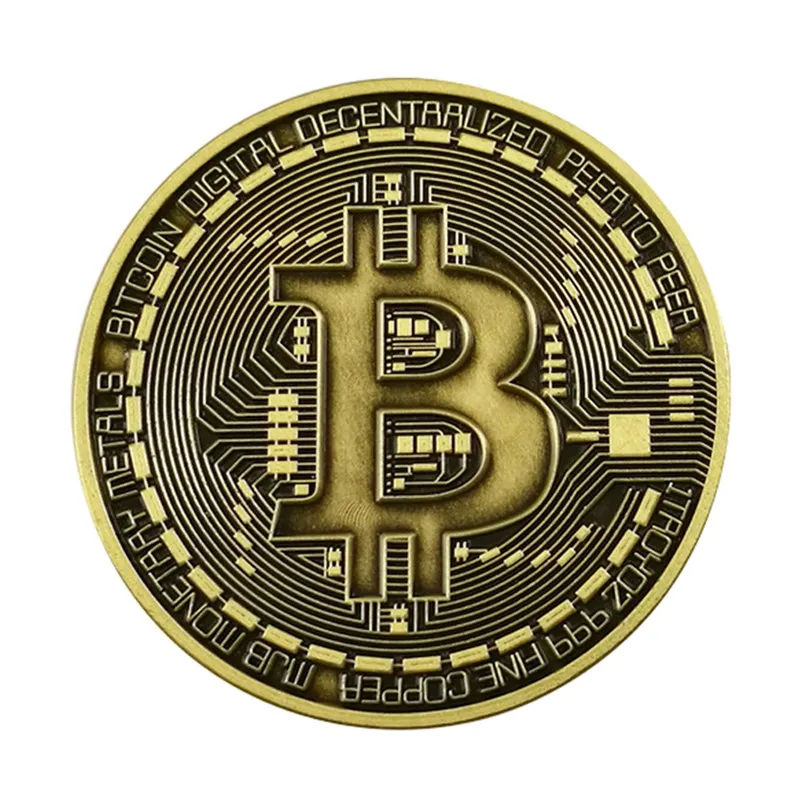 

Art Collectibles Business Party Decor Game Gifts Bitcoin Commemorative Round Collectors Coin Bit-Coin Embossed Super Brain