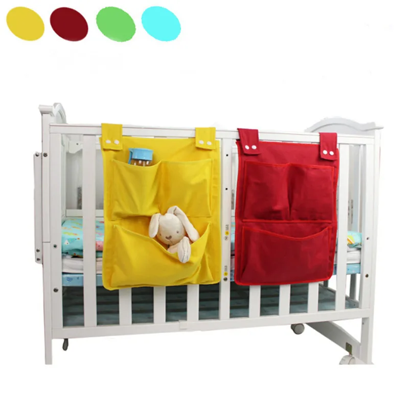Кровать подвесная сумка для хранения многослойная детская хлопковая кроватка Органайзер 45*35 см игрушка подгузник карман для кроватки постельные принадлежности детские принадлежности
