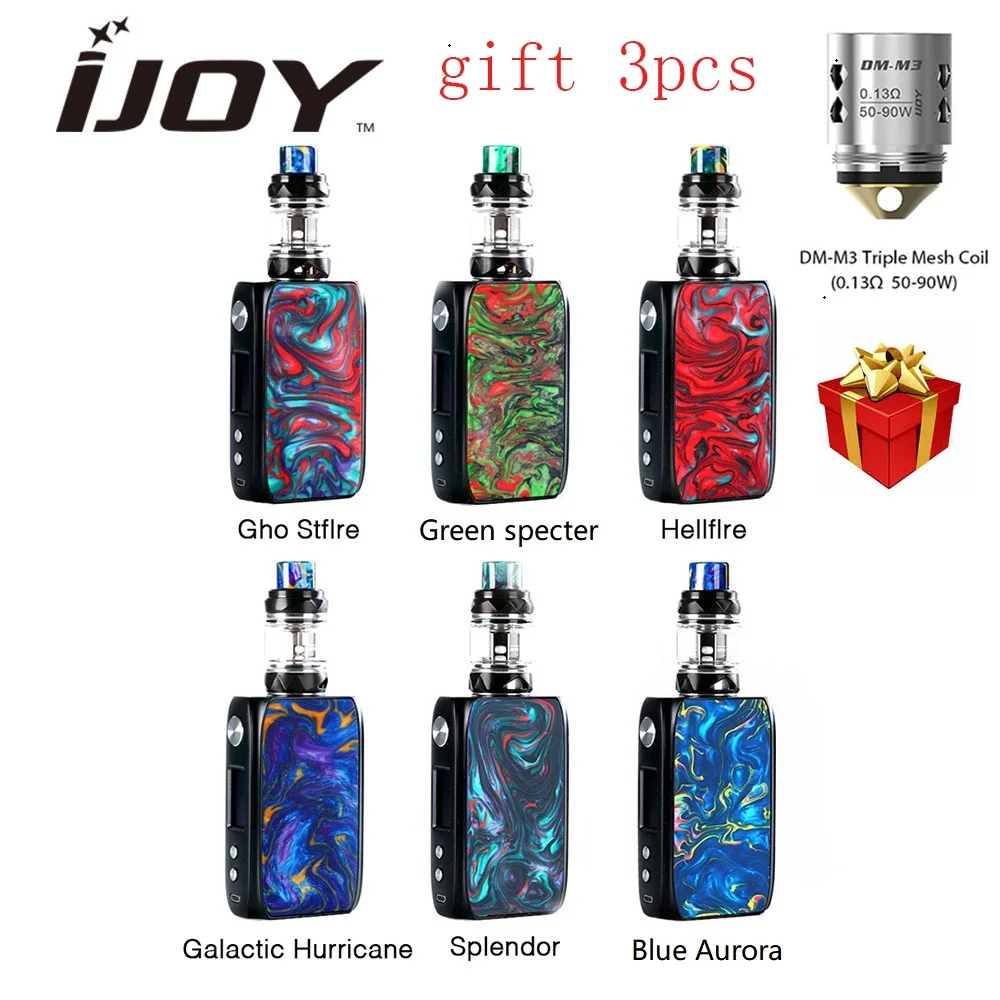 100% оригинал IJOY Shogun Univ 180 Вт TC комплект с Shogun Univ TC MOD коробка Катана Subohm Танк 5,5 мл E-Cig вейп набор VS капитан PD1865