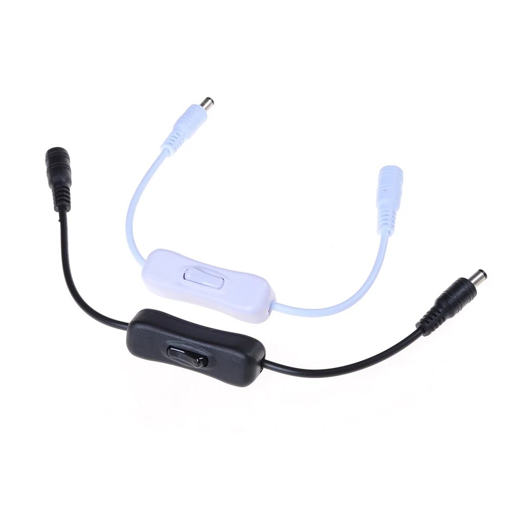 

1pcs DC Female Male Power Cable Connector Plug Adaptor In-Line On/Off Switch Jack Wire For LED Strip Light 5.5*2.1mm