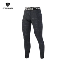 Fannai новые мужские компрессионные брюки для бега длинные спортивные колготки мужские Леггинсы для бега фитнес-Тренажерный зал тонкая одежда Спортивные Леггинсы