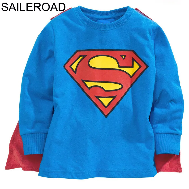 

SAILEROAD 2-8Years Children Kids Boys Long Sleeve T Shirts Autumn Winter Cartoon Hallowmas Costume For Baby Cosplay Clothes