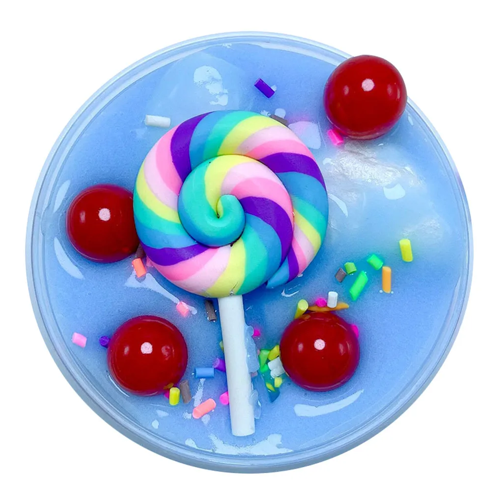 

Relax toys squishy Charm Cute Lollipop Butter Slime Stress squishies soft Children Kid Funny Toy Gift 60ml squishy G300128