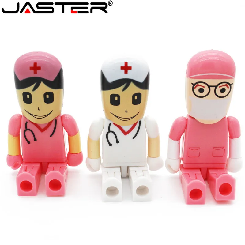 JASTER пластик u диск Доктор Медсестры модели USB 2 0 флеш карта памяти Флешка 4 ГБ 8 16 32