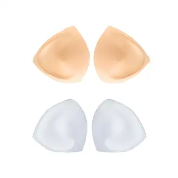 

Woman Swimsuit Pads Sponge Chest Pad Strapless Push Up Bikini Inserts Triangle Bra Pad Summer Invisible Self-adhesive Bra Pads