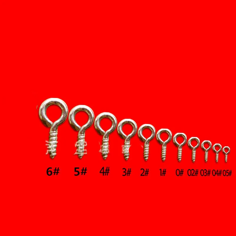 10 size Silver Eye Screw Self tapping DIY Beaded Pendant Jewelry Wooden