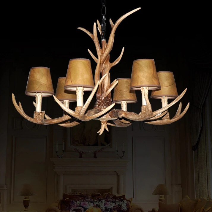 Artistic Antler Featured Chandelier Wh 6 Lights for 2015 New Lighting Chandelier Free Shipping