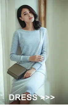 Kashana Top Fashion Girls Cashmere Dress Woman Winter Knitted Dress Fashion Deep V-neck Thick Ladies Dress Free Shipping