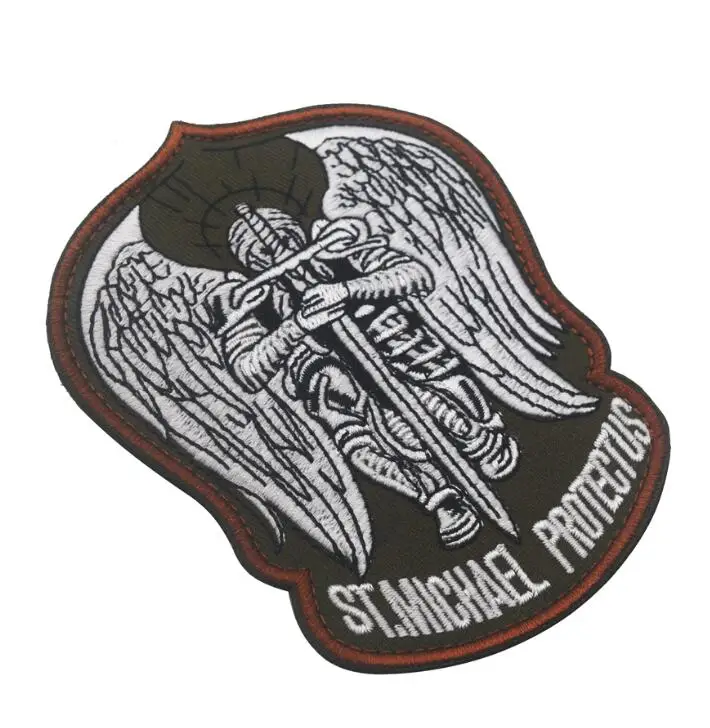 3D вышитая эмблема св. Майкл защищает американскую тактическую силу боевой стикер военная одежда шляпа ткань для рюкзаков повязки на руку - Цвет: B
