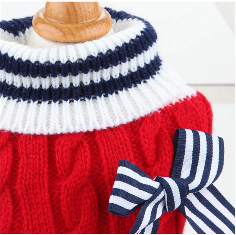 Navy Blue Red Pet Dog Clothes Warm Sweater Puppy Coat Winter Outfit For Small Pet Dog Chihuahua Teddy Clothes Dog Sweater Coat  10