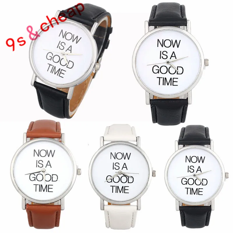 

NOW IS A GOOD TIME Womens Leather Band Analog Quartz Dial Wrist Watch womens watches #200717