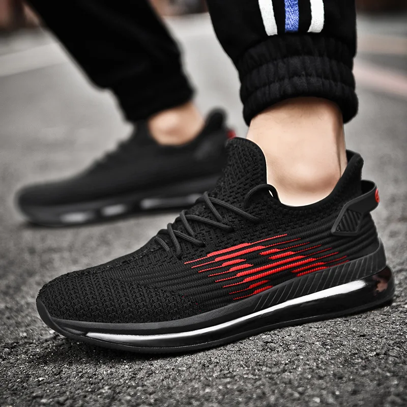 

Mens Summer Sneakers Comfortable Running Shoes For Man Breathable Sport Shoes For Men Black White Man Sneakers Sports Shoes