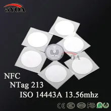 50 stücke NFC TAG Aufkleber 13,56 MHz ISO14443A 213 NFC Aufkleber Universal Label RFID Tag