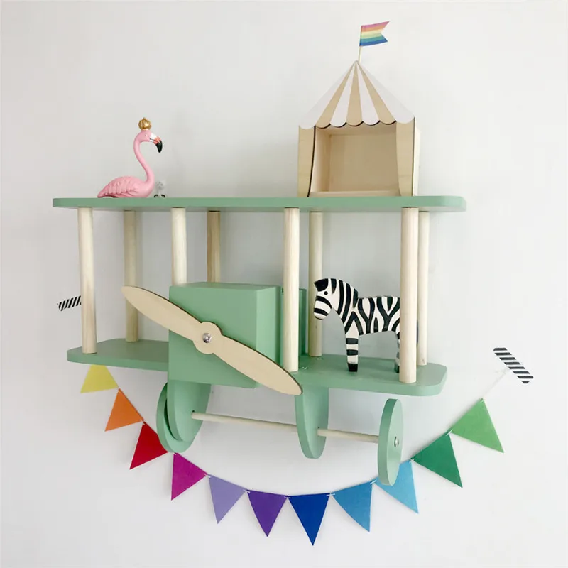 Креативная деревянная полочка для самолета среднего размера, для детской комнаты и для стены в детской комнате, украшение, идея рождения, подарок,, подарки ручной работы