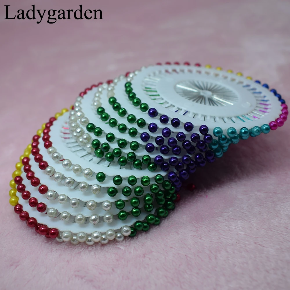

40pcs/set Colored Pearl Fixed Needle Wedding Dress Cake Decorating Accessories DIY Ornamental Accessories Beautiful Black White