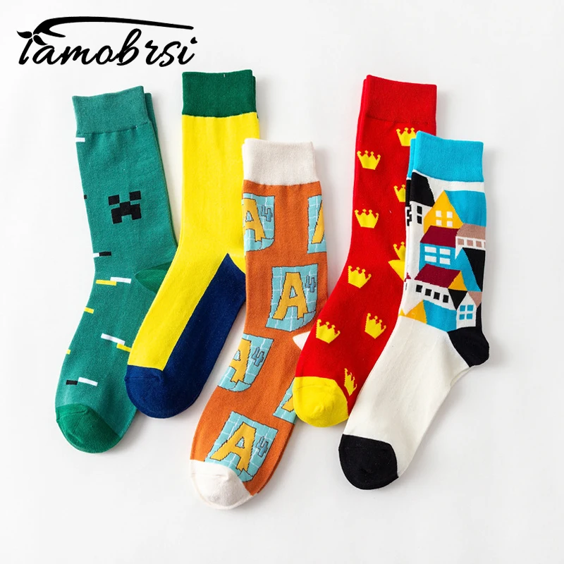 

Hipster stripe Warm Style Fashion Socks Short Pattern Funny Cotton Socks Women Winter Fall Men Unisex Happy Short Socks Male Sox