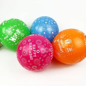 

50 Pcs/Set Happy Birthday 12 Inch Latex Balloons Multicolor Party Decoration Air Balls Supplies Inflatable Baloon HG99