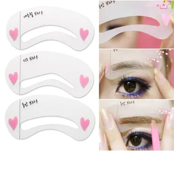 

3Pcs/set Thrush Card Threading A Word Eyebrow Makeup Tools Threading Artifact Thrush Aid Card Eyebrows Mold Cosmetic Accessories