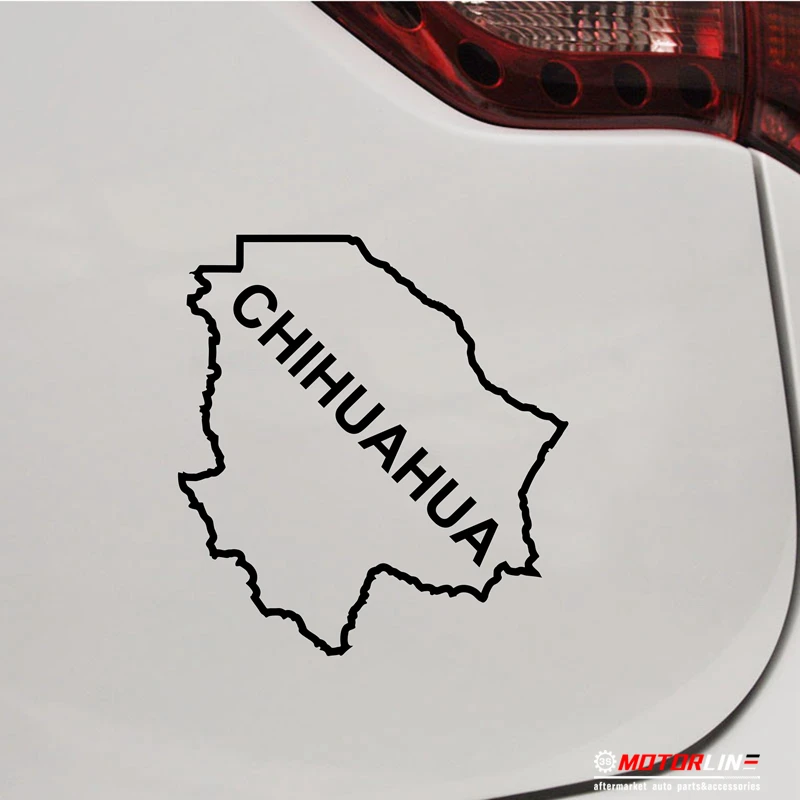 Chihuahua State of Mexico map outline Decal Sticker Car Vinyl pick size