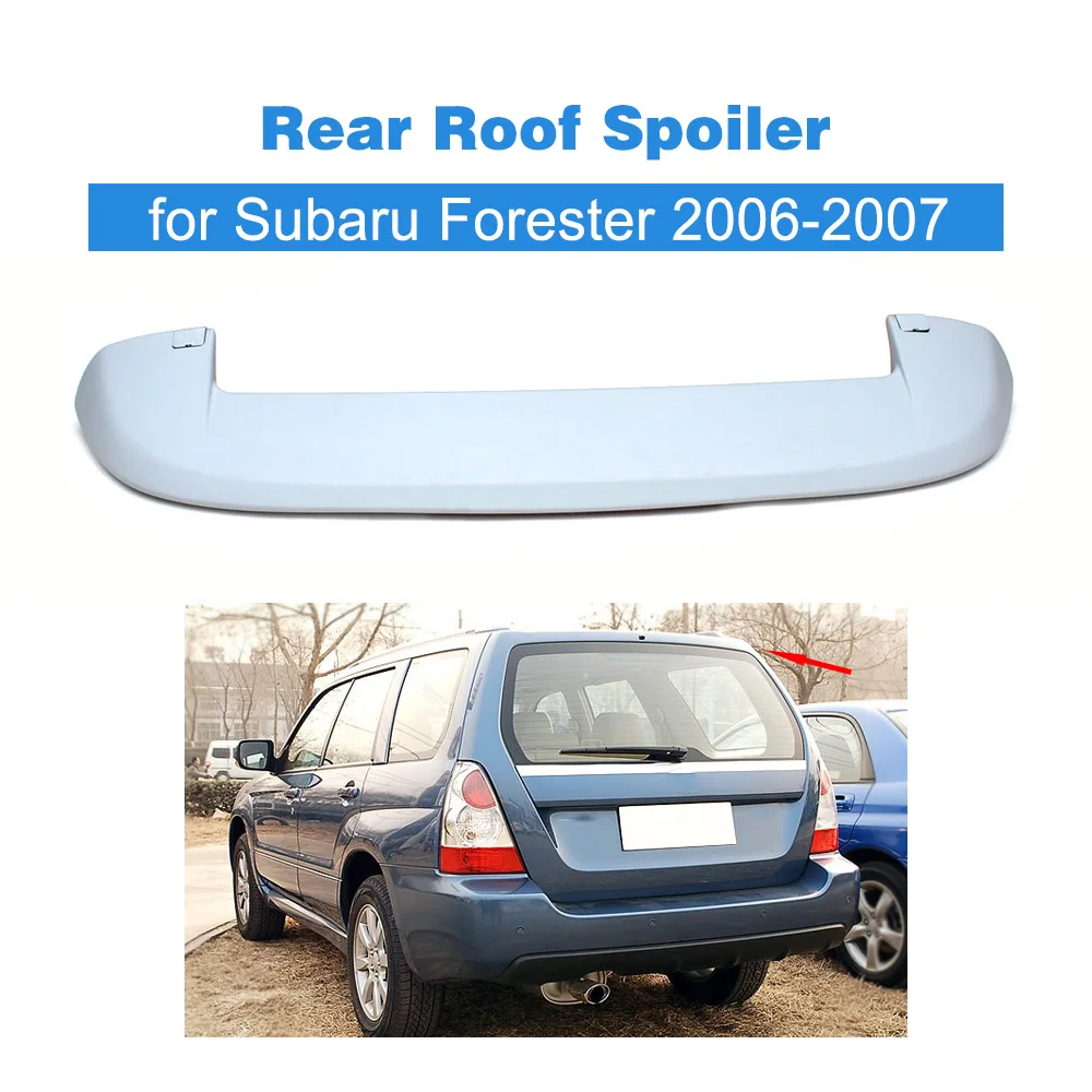 

ABS unpainted auto car rear trunk spoiler boot lip with LED light for Subaru Forester 2006-2007