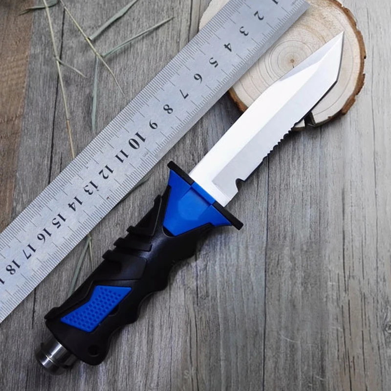 Diving Fixed Blade Knife 440C Stainless Steel Professional Leggings