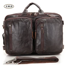 Augus Новое поступление натуральная винтажная кожаная сумка для мужчин 1" Сумка для ноутбука сумка-мессенджер многофункциональный деловой портфель 7014C-2