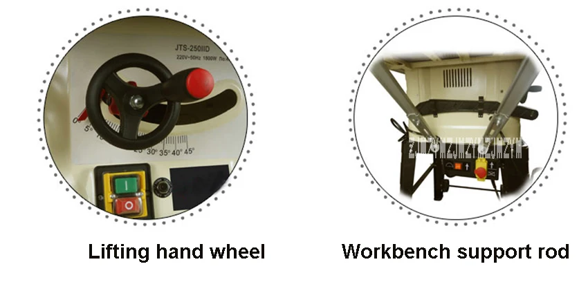 JTS-250IID многофункциональная электрическая настольная пила, точный раздвижной стол, пила, деревообрабатывающий Обрезной стол, пильный станок, 220 В, 1800 Вт