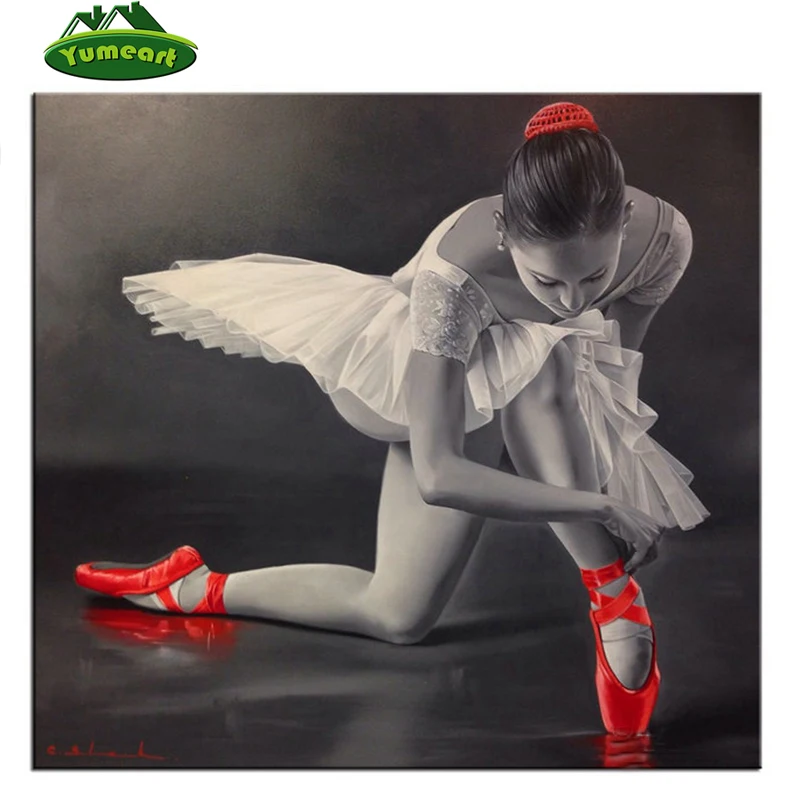 

Needlework DIY Resin 5D Round Diamond Painting Diamond Embroidery Ballerina Girl Pattern Mosaic 3D Diamond Stitch Cross Stitch