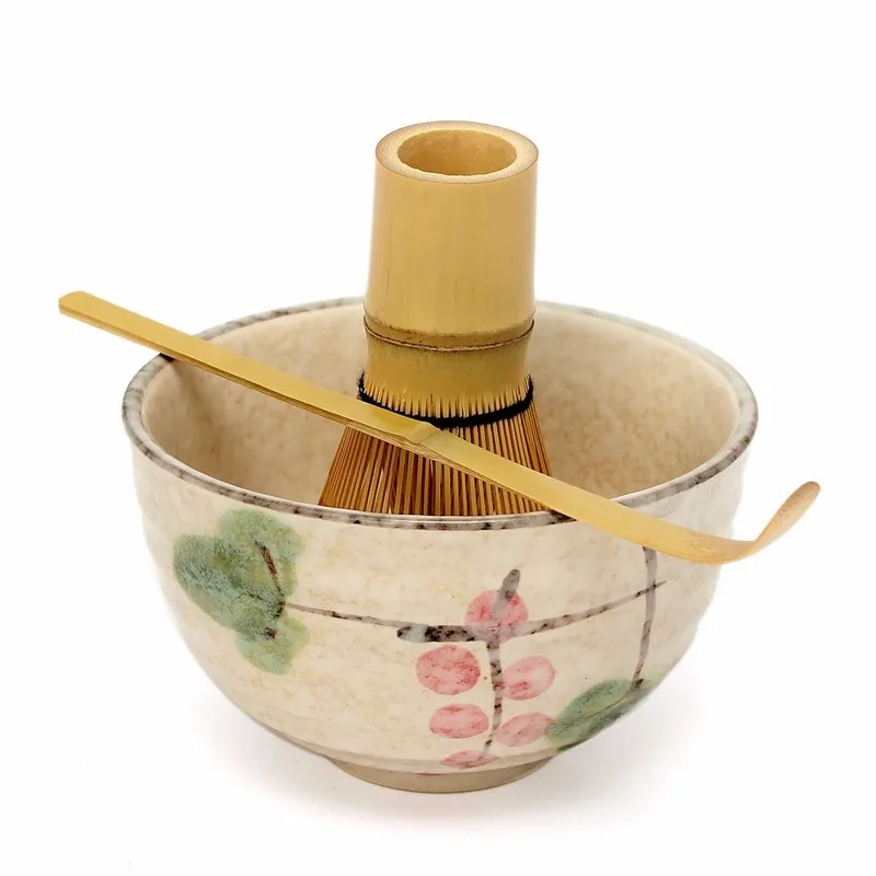 

Tea Ceremony Matcha Ceramic Tea Bowl Bamboo Tea Scoop Matcha Whisk Japanese Teaware Tea Tool 4 Style Matcha Bowl Set