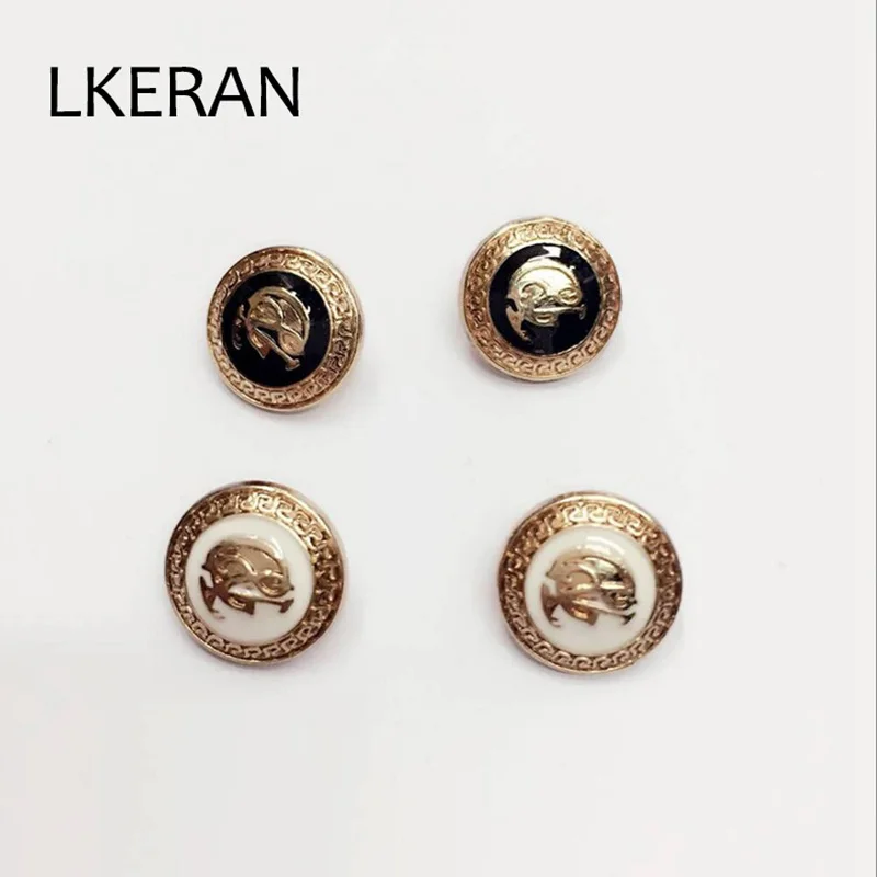 

LKERAN 10pcs 12mm Crown Enamel Metal Buttons for Sewing Scrapbook Jacket Blazer Sweaters Gift Crafts Handwork Clothing