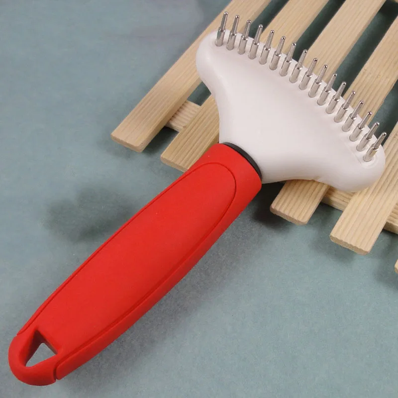 Pet Dog Grooming Rake Dematting Tool Arc Pet Comb Undercoat Rake with