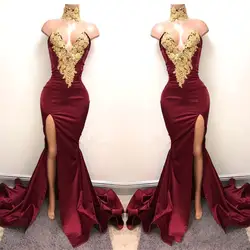 Саудовская Аравия вечернее платье Длинные Русалка Vestidos De Festa настоящая фотография Сексуальные вечерние платья разрез Вечерние платья