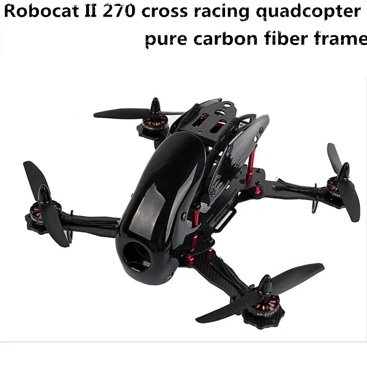 DIY FPV mini drone Robocat II 270 cross racing quadcopter empty frame unassembled full carbon fiber robocat 270mm 4 axis glass fiber racing mini quadcopter frame with hood cover unassembled