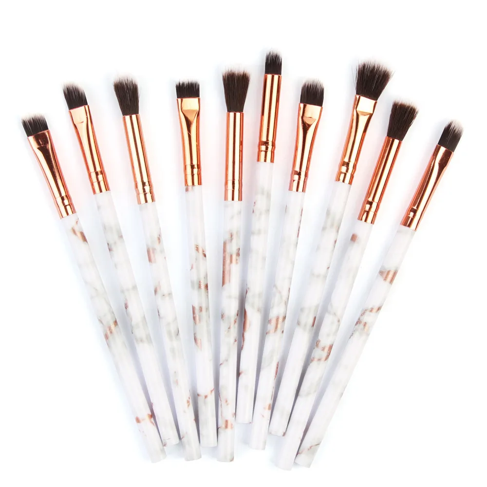 

New 10pcs Professional Multifunctional Marbel Makeup Brush Set Power Eyeshadow Brush Makeup Tool Cosmetic Tool FJA21