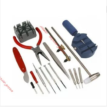 2014 Wholesale Latest 16pc Deluxe Watch Opener Tool Kit Set Repair Pin Strap Remover Case Holder
