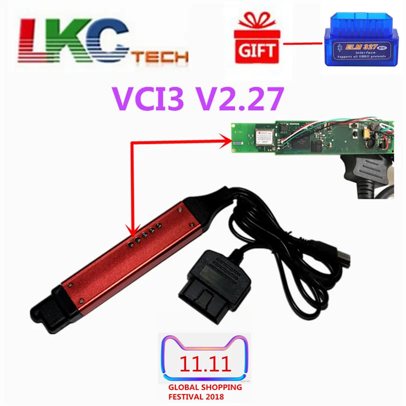 

DHL FREE VCI3 version V2.27 Scanner SDP3 2.27 Wifi Wireless Truck Diagnostic Tool Better Than VCI2
